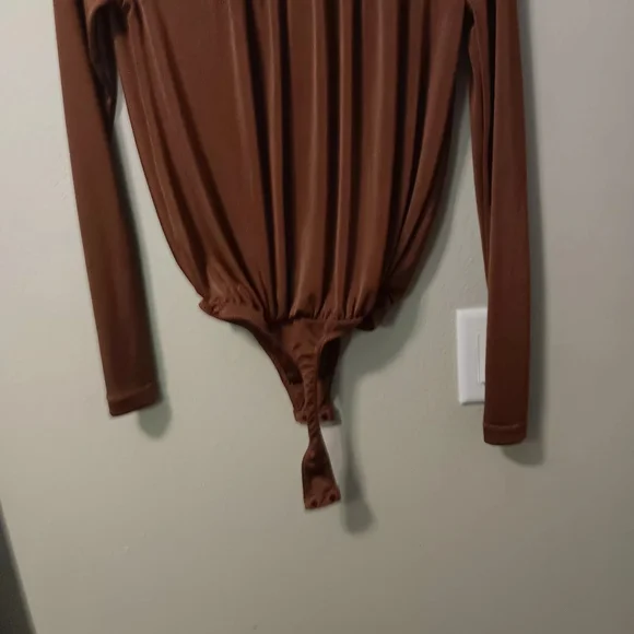 Free People Chocolate Brown Long Sleeve Bodysuit - Picture 7 of 16